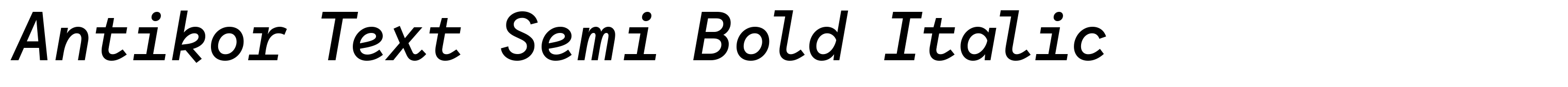 Antikor Text Semi Bold Italic